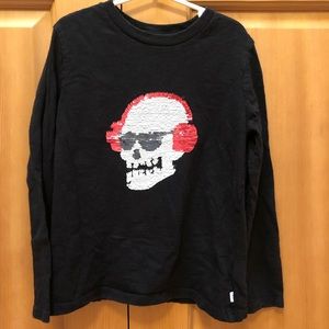 Gap kids skeleton flippy sequin tee